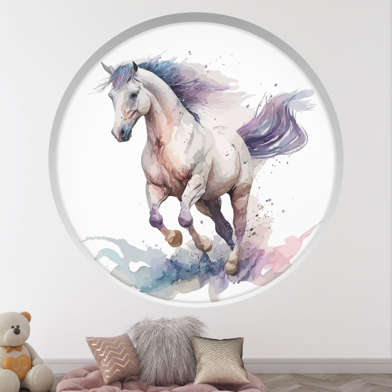 Vinilo Adhesivo Decorativo trampantojo 3D para niños - Infantil - Caballo