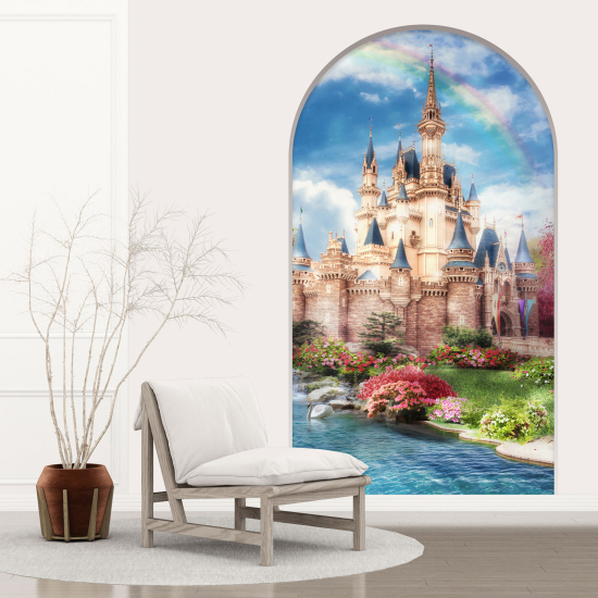 Vinilo Adhesivo Decorativo trampantojo 3D para niños - Infantil - Castillo