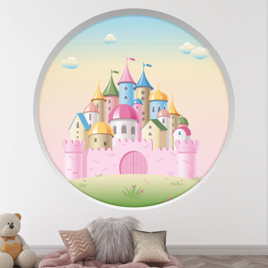 Vinilo Adhesivo Decorativo trampantojo 3D para niños - Infantil - Castillo