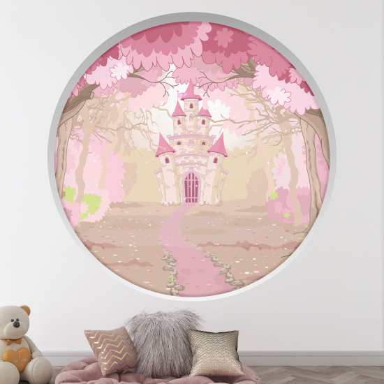 Vinilo Adhesivo Decorativo trampantojo 3D para niños - Infantil - Castillo