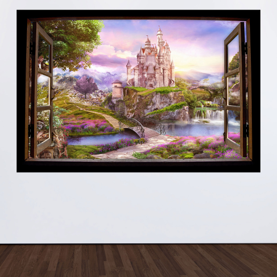 Vinilo Adhesivo Decorativo trampantojo 3D para niños - Infantil - Castillo