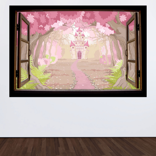 Vinilo Adhesivo Decorativo trampantojo 3D para niños - Infantil - Castillo