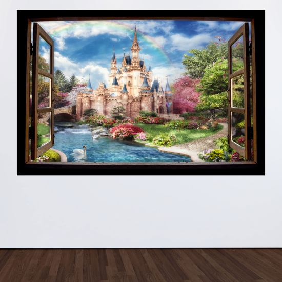 Vinilo Adhesivo Decorativo trampantojo 3D para niños - Infantil - Castillo