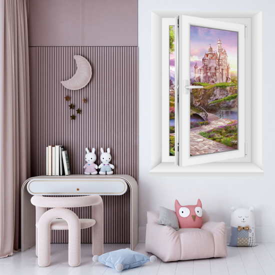 Vinilo Adhesivo Decorativo trampantojo 3D para niños - Infantil - Castillo