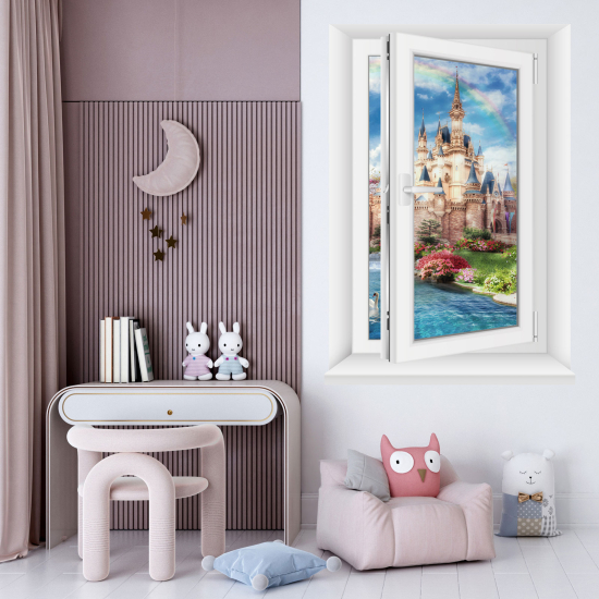 Vinilo Adhesivo Decorativo trampantojo 3D para niños - Infantil - Castillo