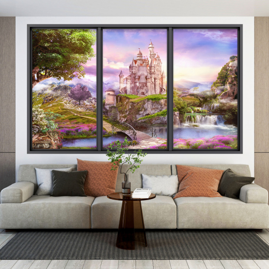 Vinilo Adhesivo Decorativo trampantojo 3D para niños - Infantil - Castillo encantado