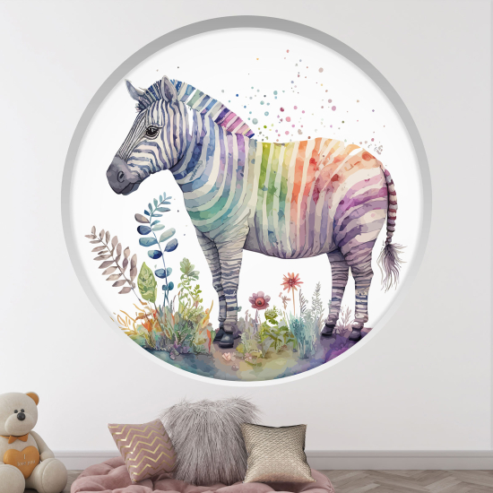 Vinilo Adhesivo Decorativo trampantojo 3D para niños - Infantil - Cebra