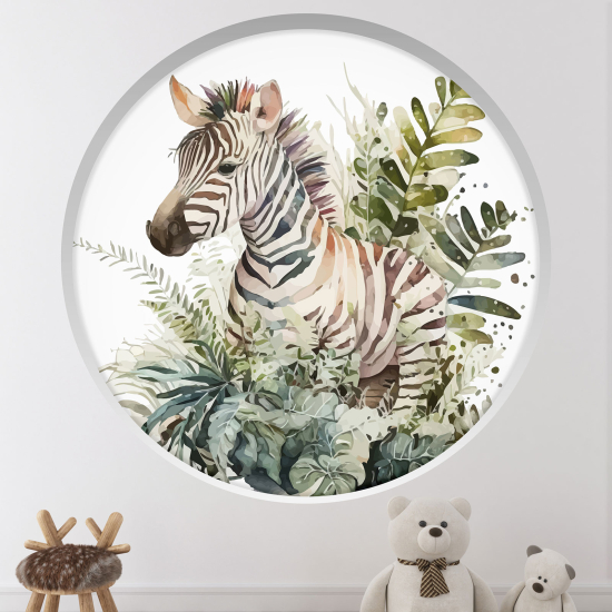 Vinilo Adhesivo Decorativo trampantojo 3D para niños - Infantil - Cebra