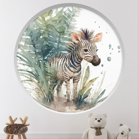 Vinilo Adhesivo Decorativo trampantojo 3D para niños - Infantil - Cebra