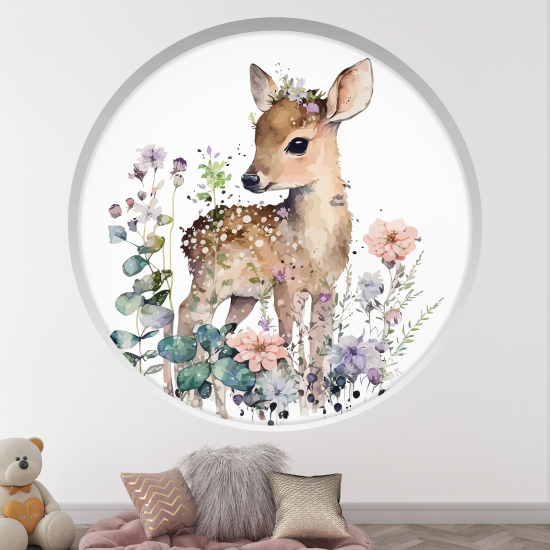 Vinilo Adhesivo Decorativo trampantojo 3D para niños - Infantil - Cervatillo