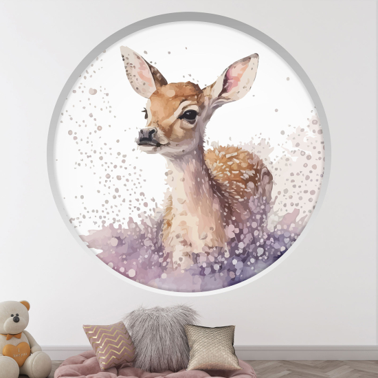Vinilo Adhesivo Decorativo trampantojo 3D para niños - Infantil - Cervatillo