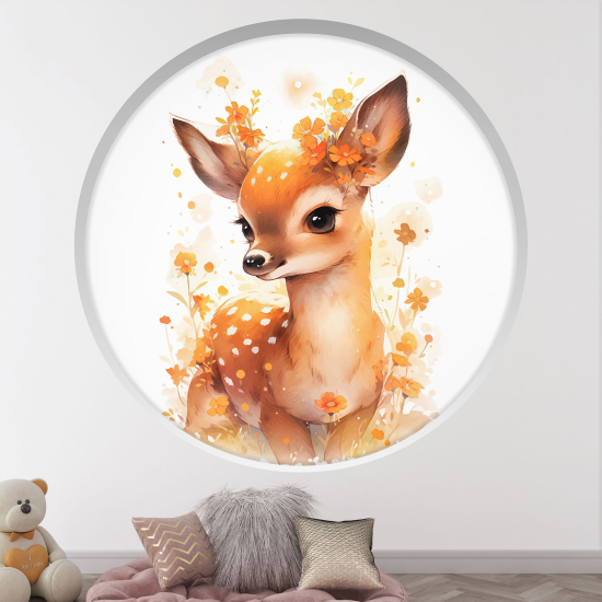 Vinilo Adhesivo Decorativo trampantojo 3D para niños - Infantil - Cervatillo