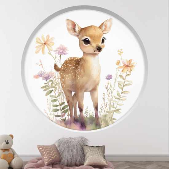 Vinilo Adhesivo Decorativo trampantojo 3D para niños - Infantil - Cervatillo