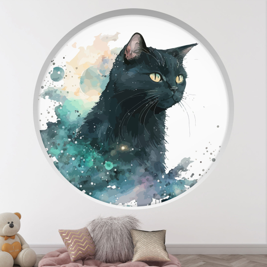 Vinilo Adhesivo Decorativo trampantojo 3D para niños - Infantil - Chat