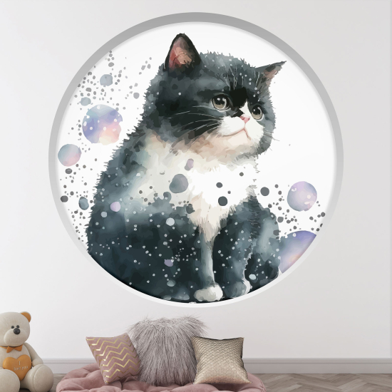 Vinilo Adhesivo Decorativo trampantojo 3D para niños - Infantil - Chat