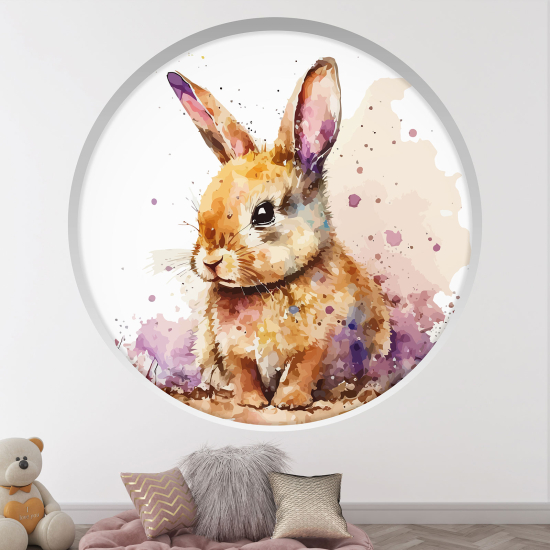 Vinilo Adhesivo Decorativo trampantojo 3D para niños - Infantil - Conejo