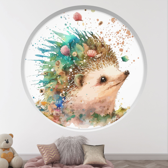 Vinilo Adhesivo Decorativo trampantojo 3D para niños - Infantil - Erizo