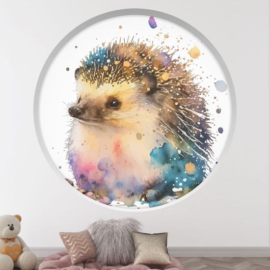 Vinilo Adhesivo Decorativo trampantojo 3D para niños - Infantil - Erizo