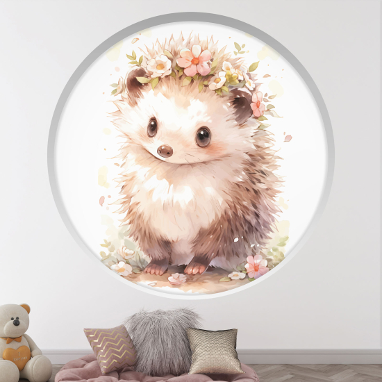 Vinilo Adhesivo Decorativo trampantojo 3D para niños - Infantil - Erizo