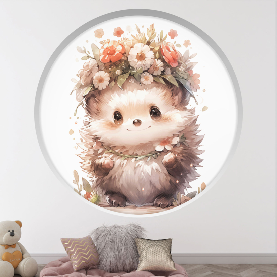 Vinilo Adhesivo Decorativo trampantojo 3D para niños - Infantil - Erizo
