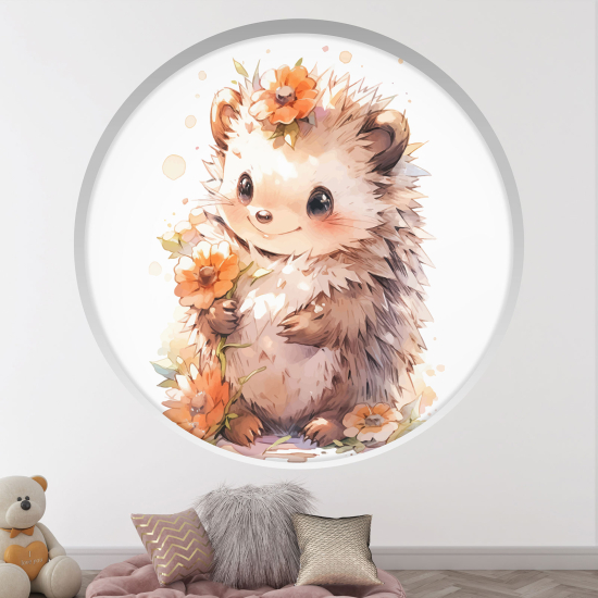 Vinilo Adhesivo Decorativo trampantojo 3D para niños - Infantil - Erizo