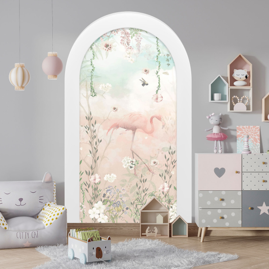 Vinilo Adhesivo Decorativo trampantojo 3D para niños - Infantil - Flamenco Rosa