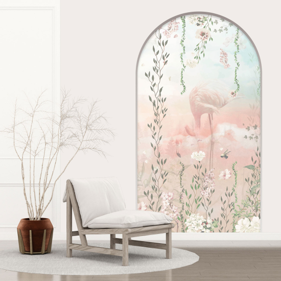 Vinilo Adhesivo Decorativo trampantojo 3D para niños - Infantil - Flamenco Rosa