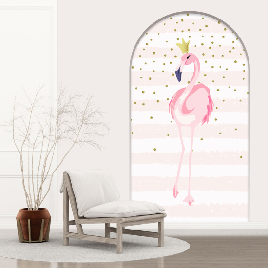 Vinilo Adhesivo Decorativo trampantojo 3D para niños - Infantil - Flamenco Rosa