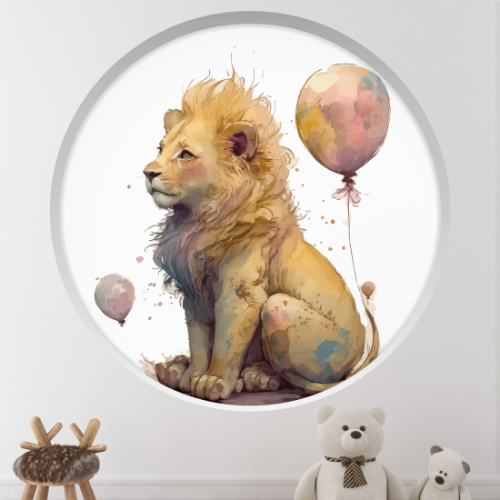 Vinilo Adhesivo Decorativo trampantojo 3D para niños - Infantil - Globos de León