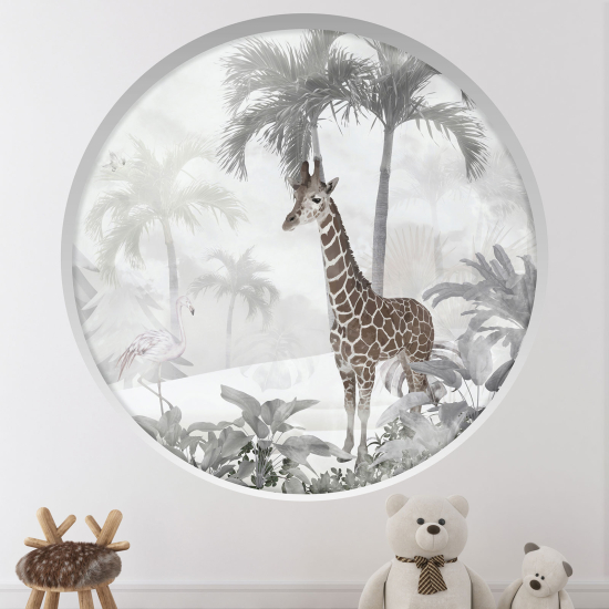 Vinilo Adhesivo Decorativo trampantojo 3D para niños - Infantil - Jirafa