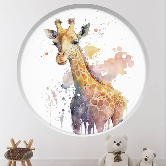 Vinilo Adhesivo Decorativo trampantojo 3D para niños - Infantil - Jirafa