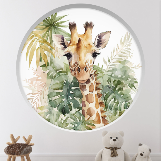 Vinilo Adhesivo Decorativo trampantojo 3D para niños - Infantil - Jirafa