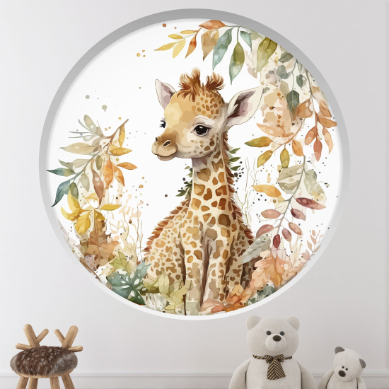 Vinilo Adhesivo Decorativo trampantojo 3D para niños - Infantil - Jirafa