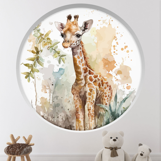 Vinilo Adhesivo Decorativo trampantojo 3D para niños - Infantil - Jirafa