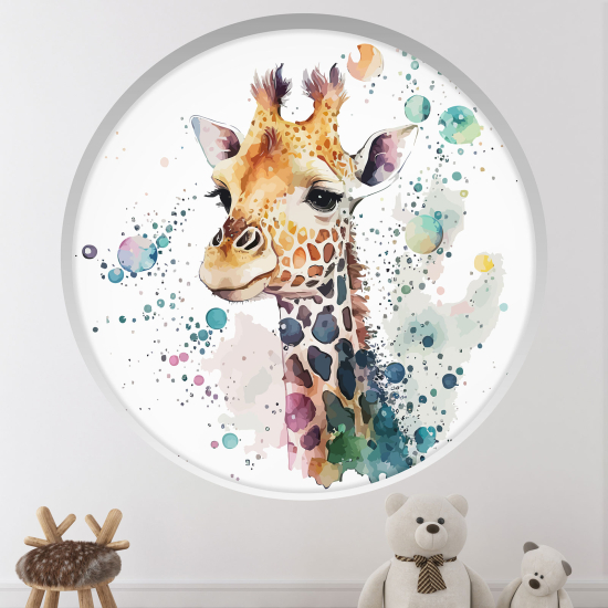 Vinilo Adhesivo Decorativo trampantojo 3D para niños - Infantil - Jirafa