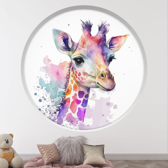 Vinilo Adhesivo Decorativo trampantojo 3D para niños - Infantil - Jirafa