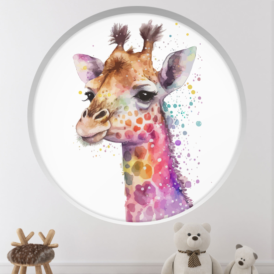 Vinilo Adhesivo Decorativo trampantojo 3D para niños - Infantil - Jirafa