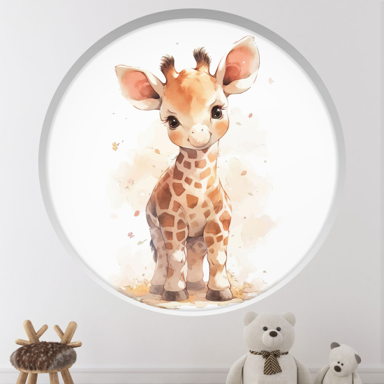 Vinilo Adhesivo Decorativo trampantojo 3D para niños - Infantil - Jirafa