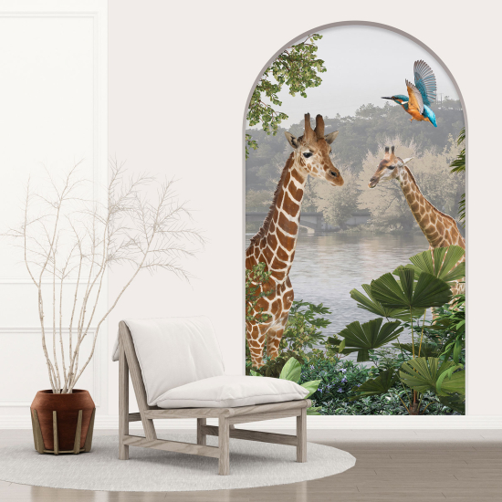 Vinilo Adhesivo Decorativo trampantojo 3D para niños - Infantil - Jirafas