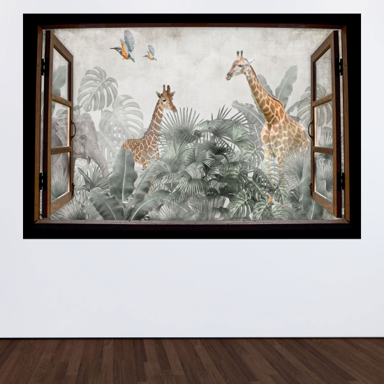 Vinilo Adhesivo Decorativo trampantojo 3D para niños - Infantil - Jirafas