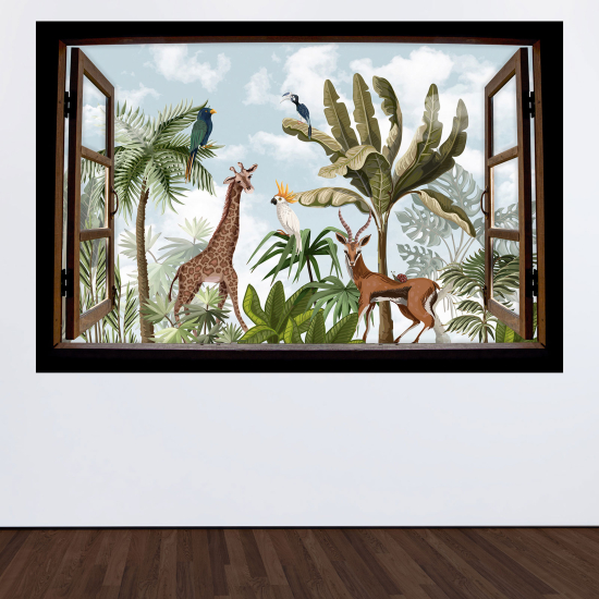 Vinilo Adhesivo Decorativo trampantojo 3D para niños - Infantil - Jungla