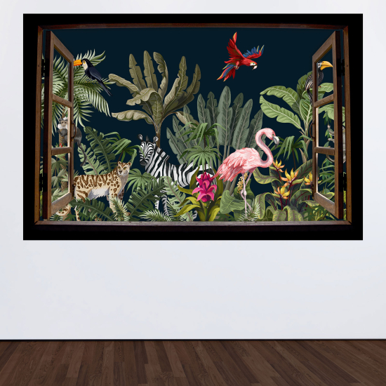 Vinilo Adhesivo Decorativo trampantojo 3D para niños - Infantil - Jungla
