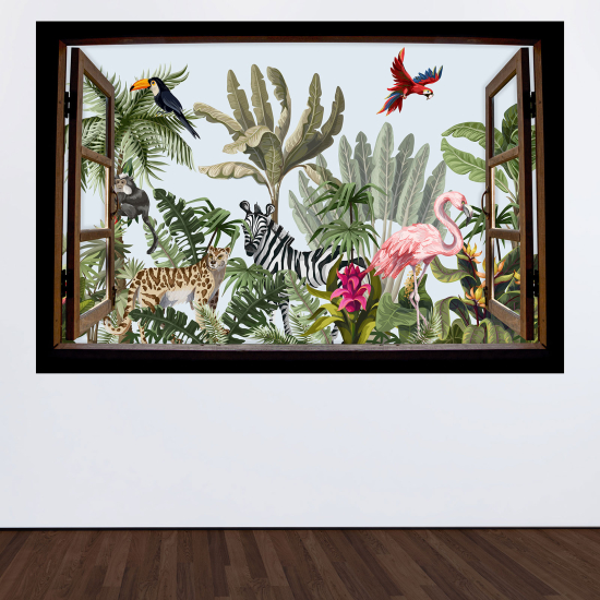 Vinilo Adhesivo Decorativo trampantojo 3D para niños - Infantil - Jungla
