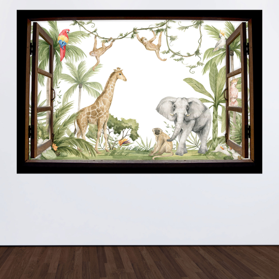 Vinilo Adhesivo Decorativo trampantojo 3D para niños - Infantil - Jungla