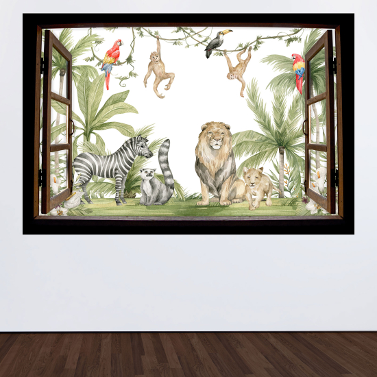 Vinilo Adhesivo Decorativo trampantojo 3D para niños - Infantil - Jungla