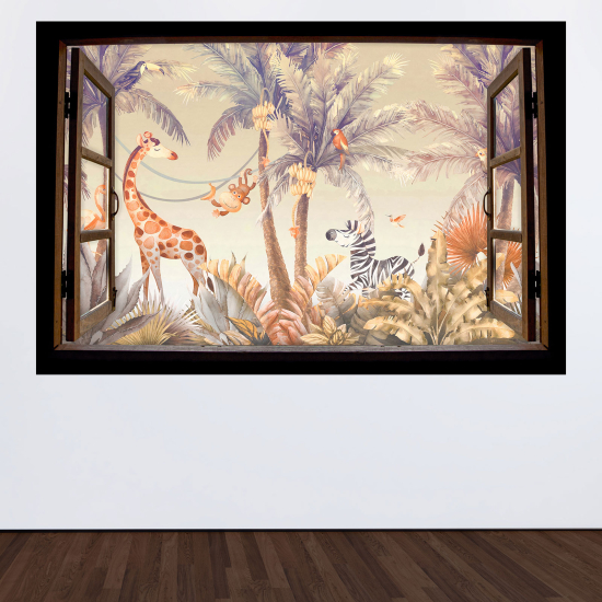 Vinilo Adhesivo Decorativo trampantojo 3D para niños - Infantil - Jungla