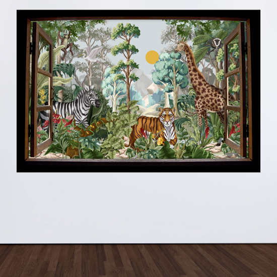 Vinilo Adhesivo Decorativo trampantojo 3D para niños - Infantil - Jungla