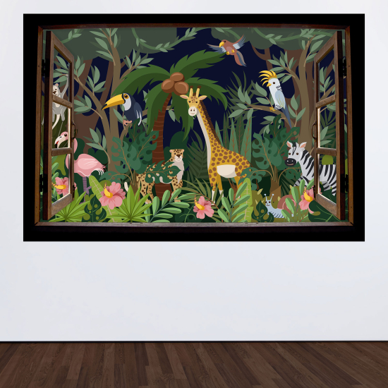 Vinilo Adhesivo Decorativo trampantojo 3D para niños - Infantil - Jungla