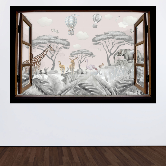 Vinilo Adhesivo Decorativo trampantojo 3D para niños - Infantil - Jungla