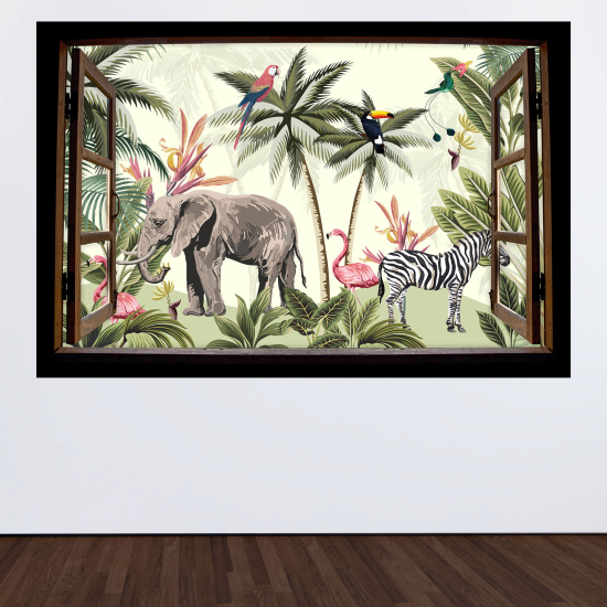 Vinilo Adhesivo Decorativo trampantojo 3D para niños - Infantil - Jungla